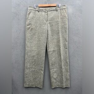 Isaac Mizrahi for Target  14 Heather Green Straight Leg Wool Blend Pant